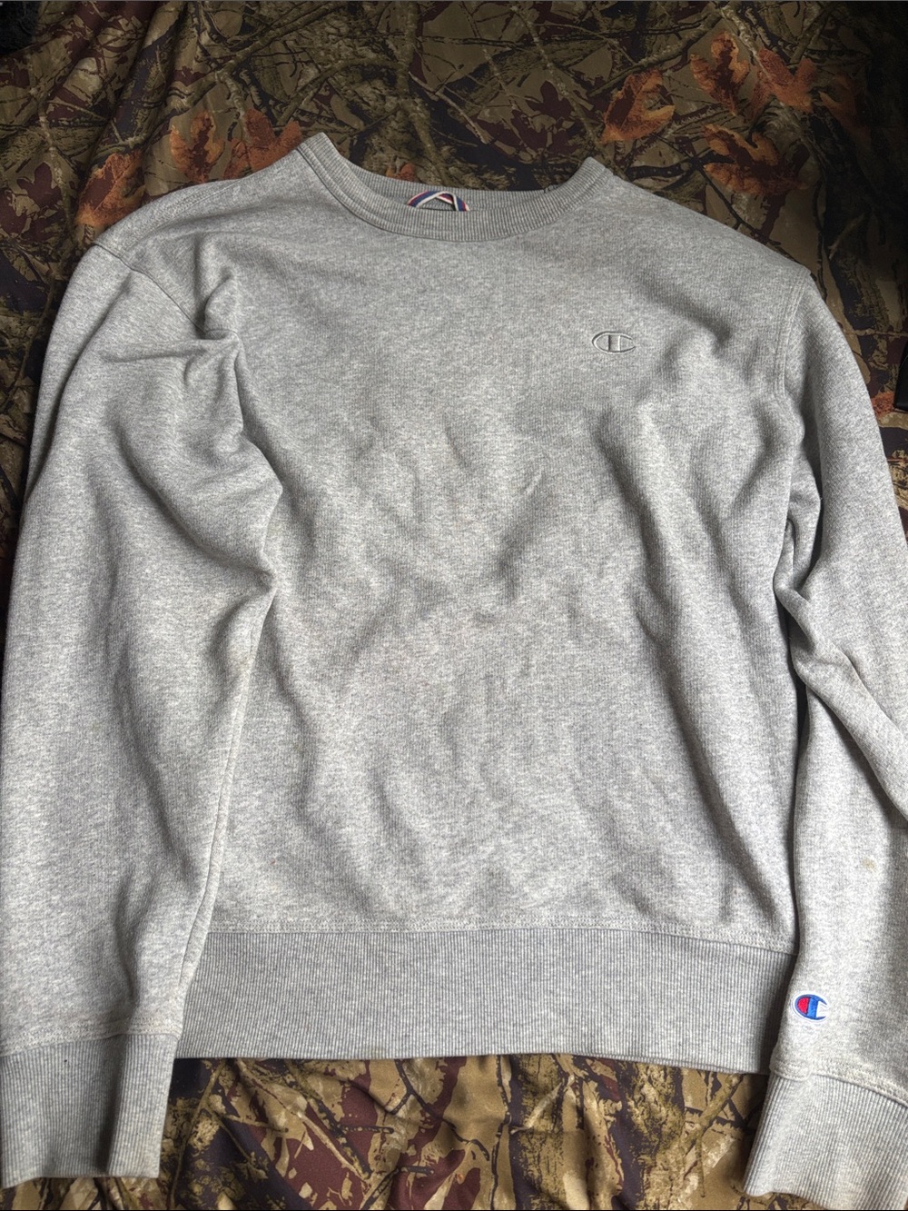 Champion Light Gray Crewneck Sweatshirt